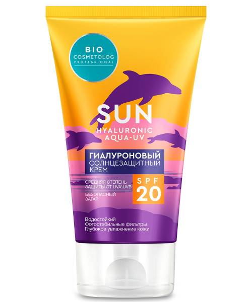 Изображение товара БиоКосметолог гиалуроновый солнцезащитный крем SPF 20 150 мл БиоКосметолог гиалуроновый солнцезащитный крем SPF 20 150 мл фотография