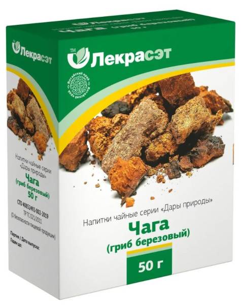 Чага (березовый гриб), 50 г (Лекра-сэт) фотография