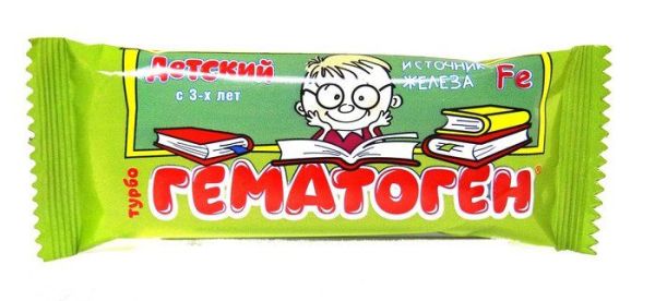 Изображение товара Гематоген детский турбо (5+) 35г Гематоген детский турбо (5+) 35г фотография